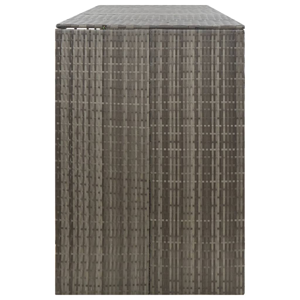 vidaXL Magazie de pubele cvadruplă, gri, 274x80x117 cm, poliratan vidaXL Magazie de pubele cvadruplă, gri, 274x80x117 cm, poliratan