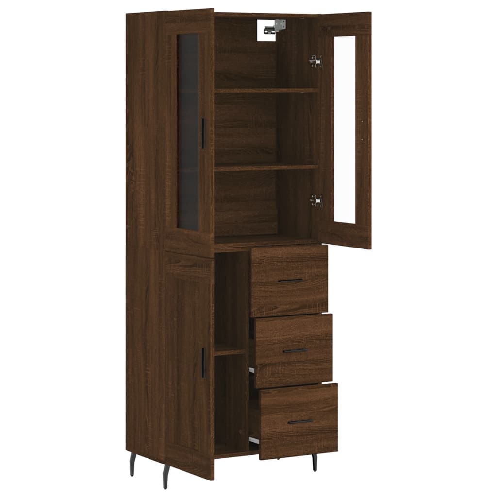 vidaXL Dulap înalt, stejar maro, 69,5x34x180 cm, lemn compozit vidaXL Dulap înalt, stejar maro, 69,5x34x180 cm, lemn compozit