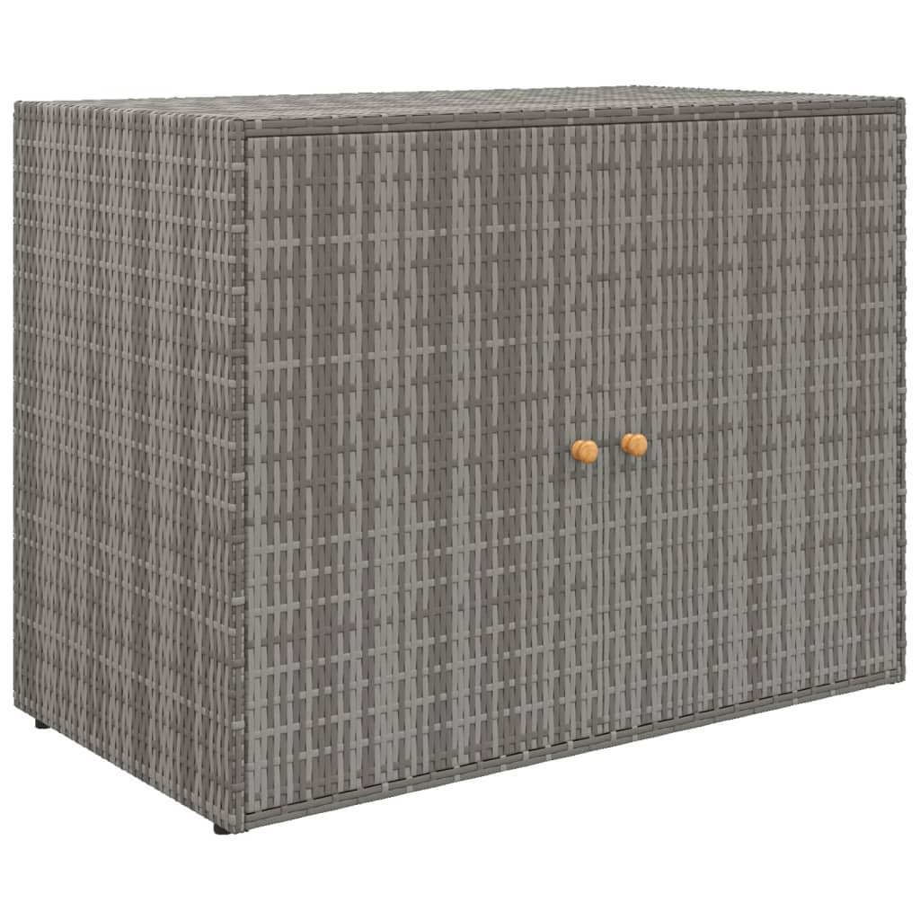 vidaXL Dulap de depozitare de grădină, gri, 100x55,5x80 cm, poliratan