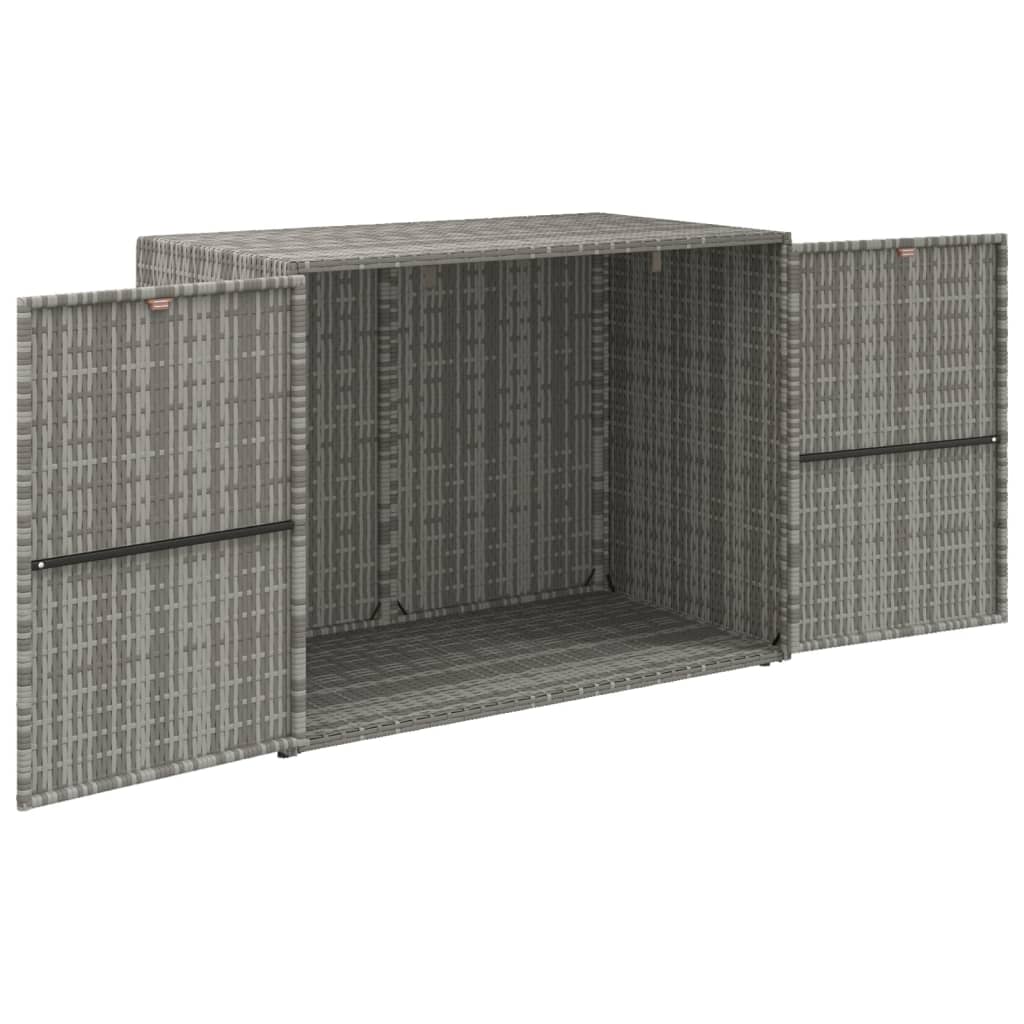 vidaXL Dulap de depozitare de grădină, gri, 100x55,5x80 cm, poliratan