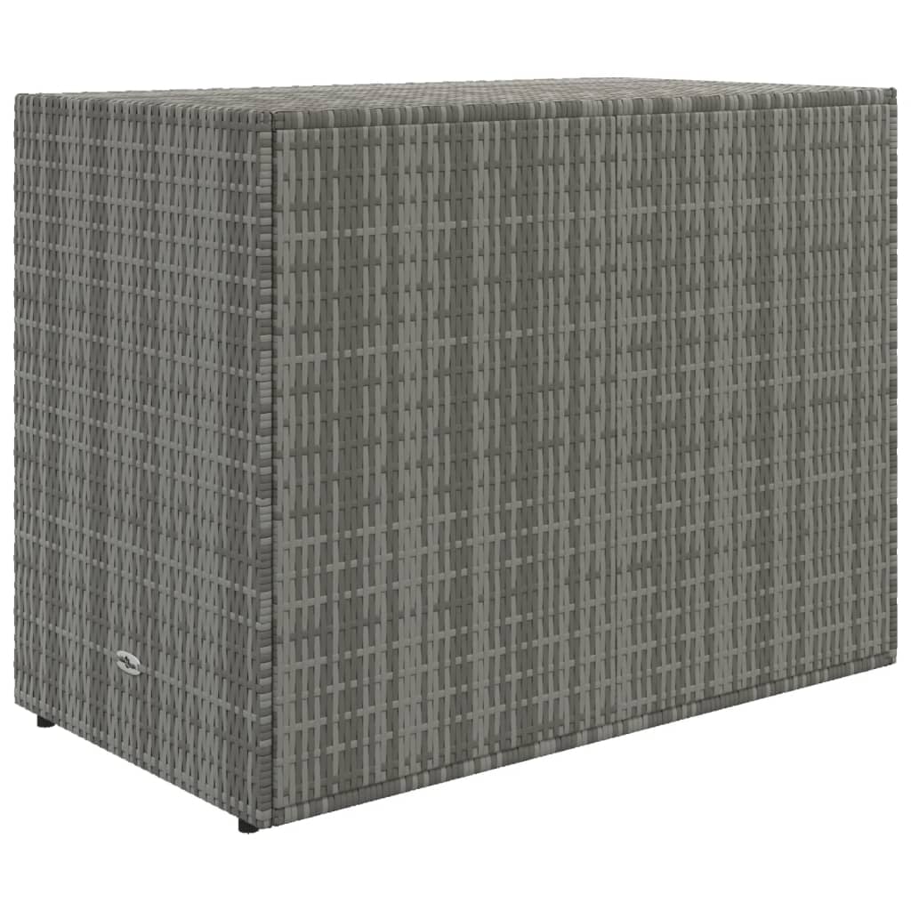 vidaXL Dulap de depozitare de grădină, gri, 100x55,5x80 cm, poliratan