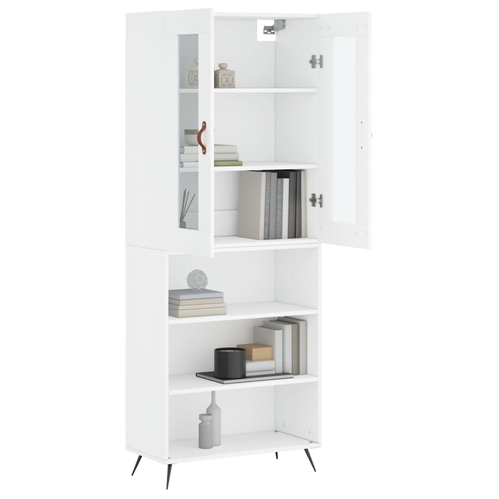 vidaXL Dulap înalt, alb, 69,5x34x180 cm, lemn compozit