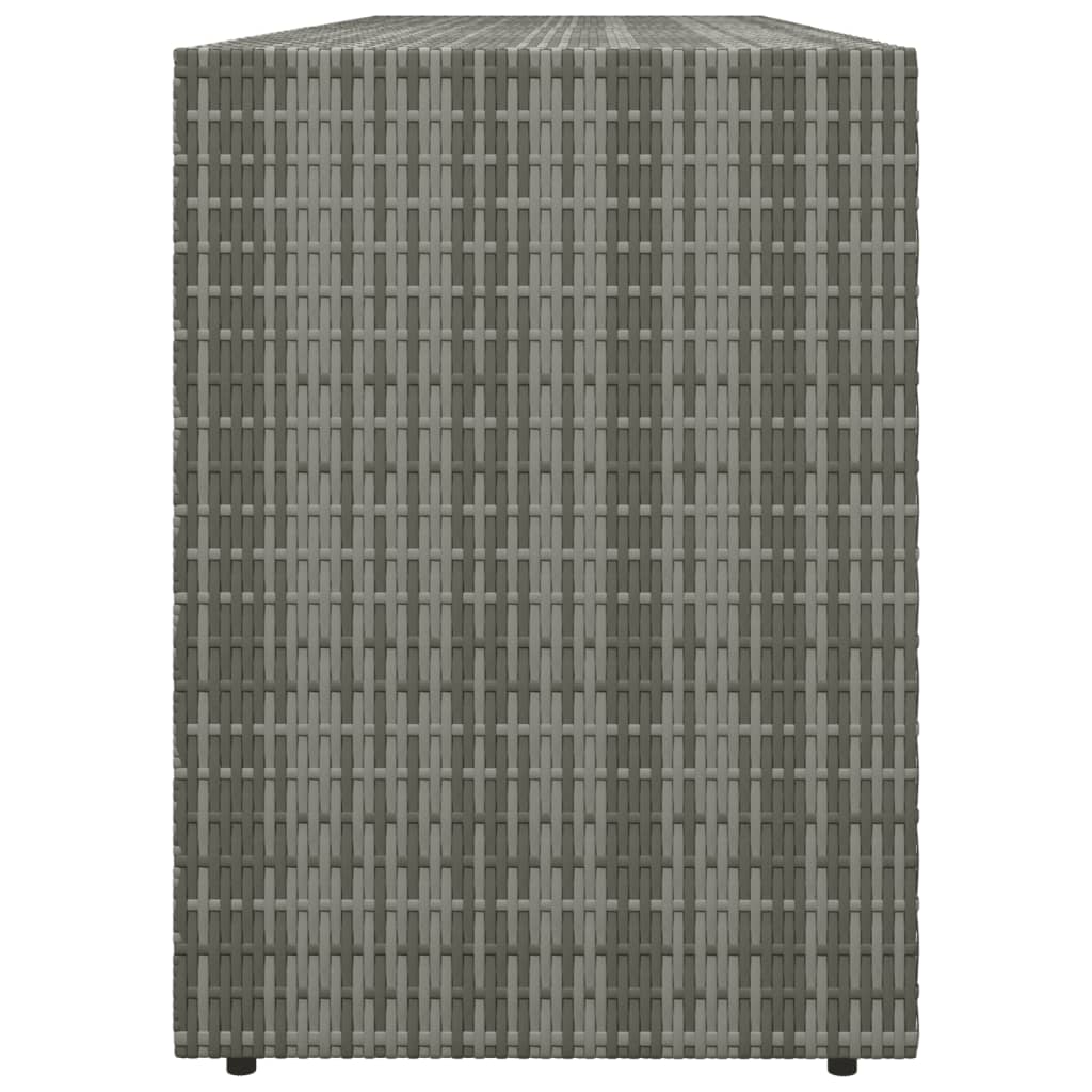 vidaXL Dulap de depozitare de grădină, gri, 198x55,5x80 cm, poliratan