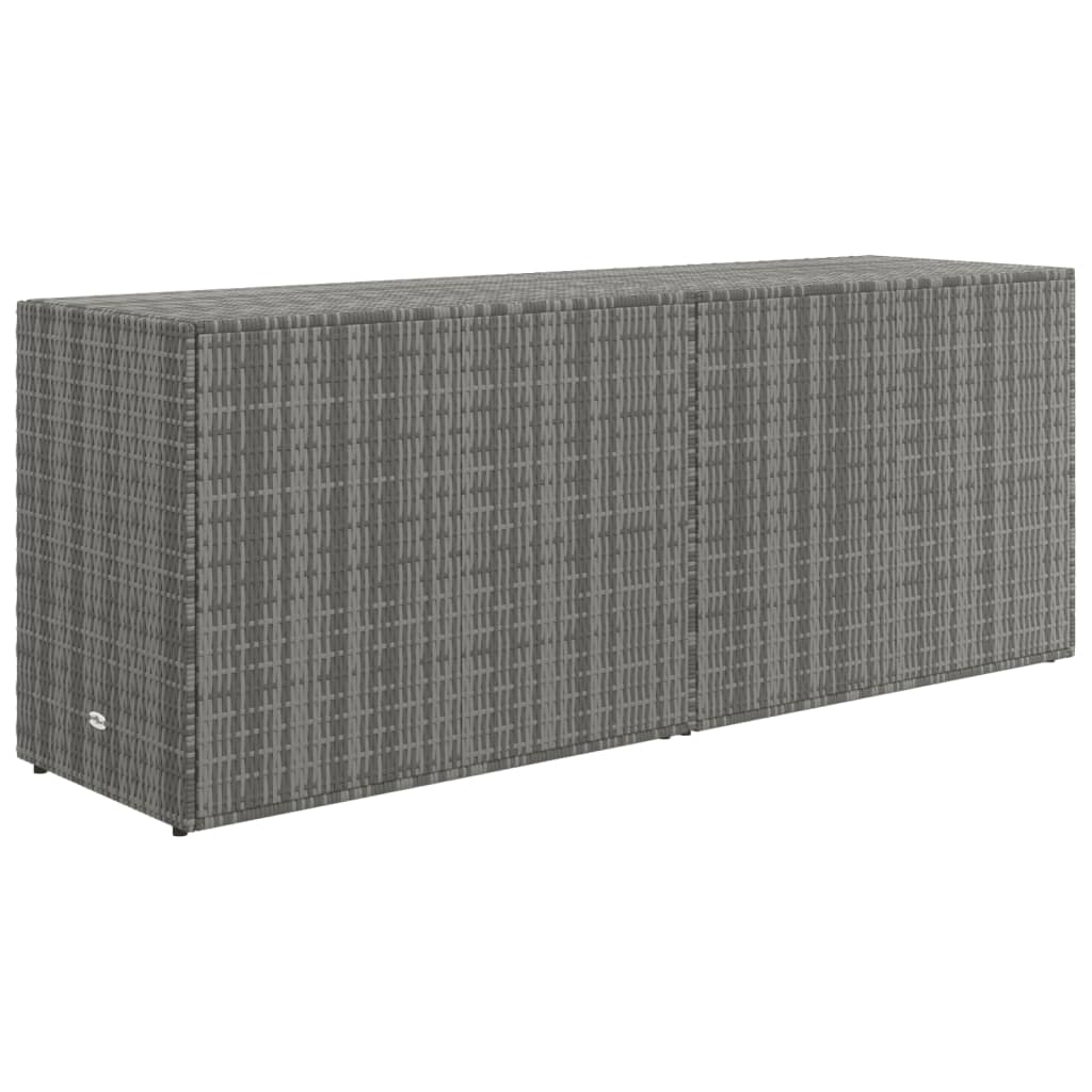 vidaXL Dulap de depozitare de grădină, gri, 198x55,5x80 cm, poliratan