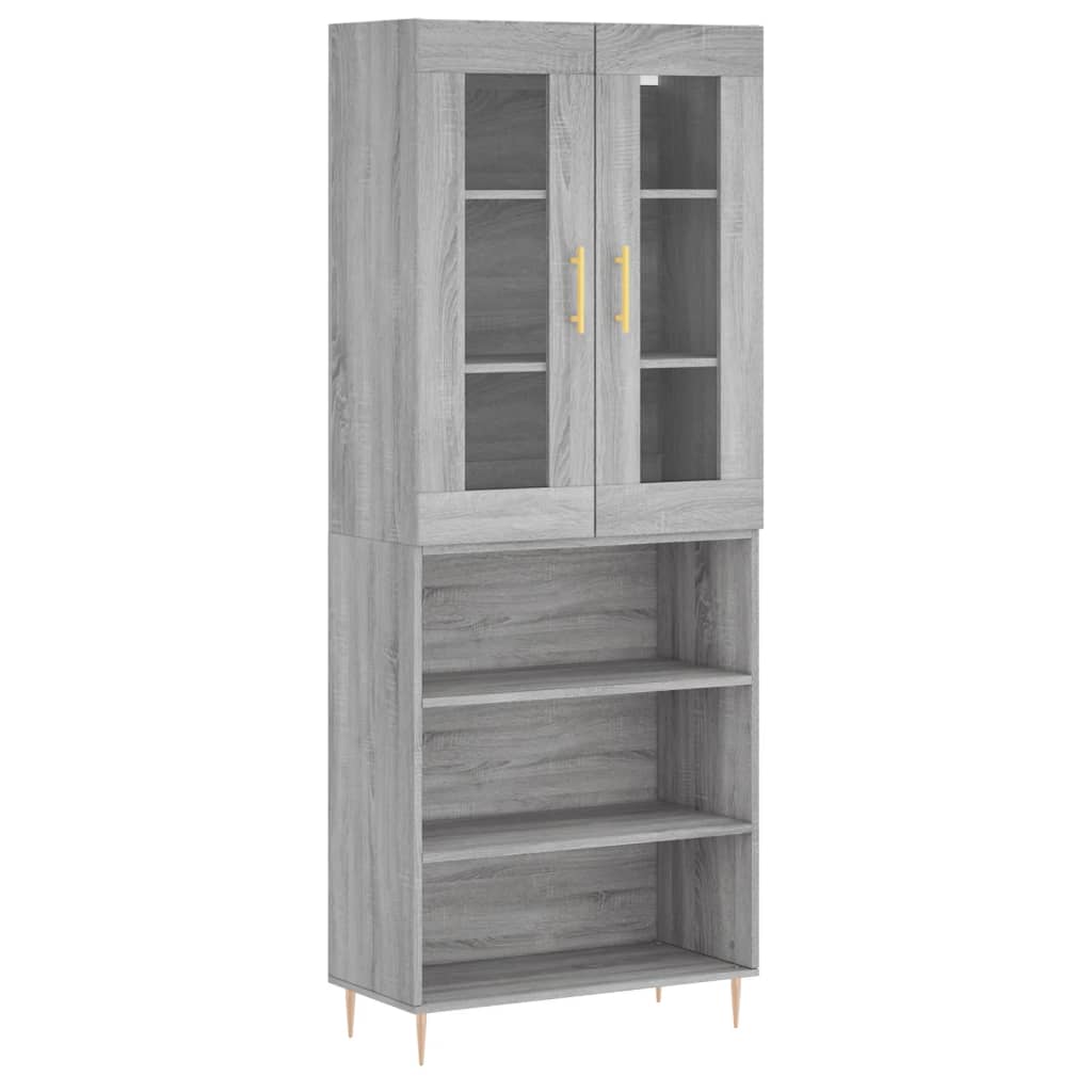 vidaXL Dulap înalt, gri sonoma, 69,5x34x180 cm, lemn compozit