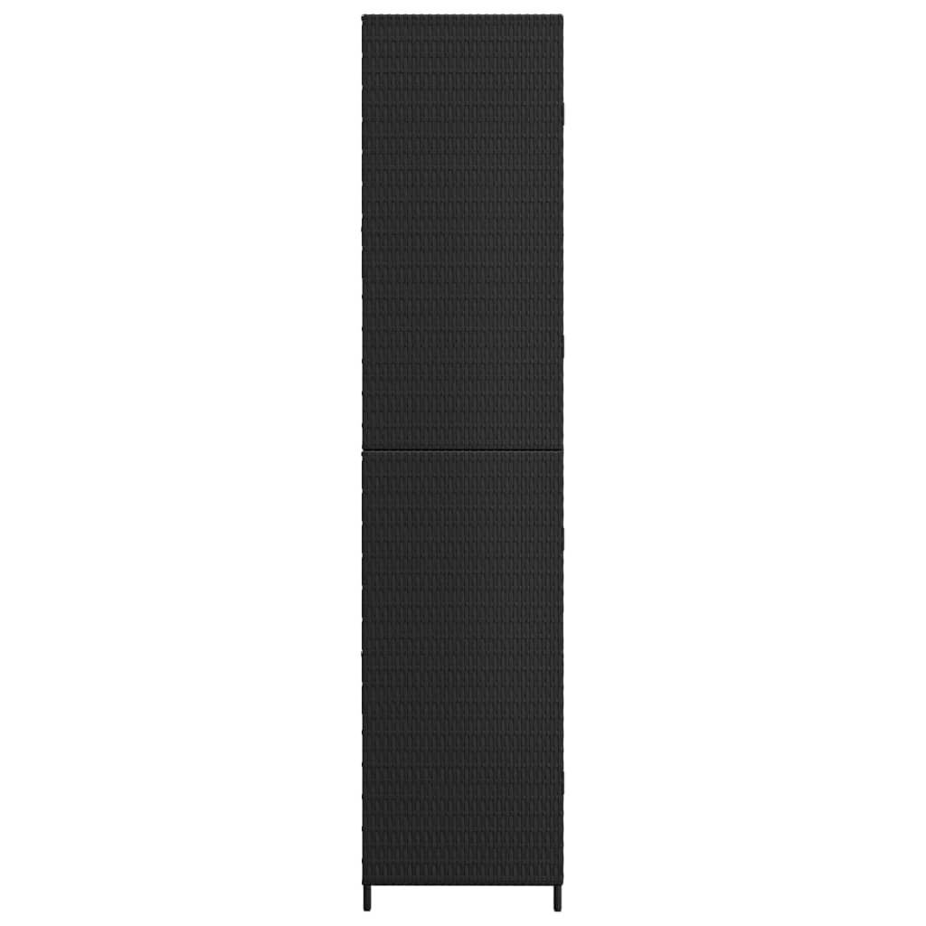 vidaXL Dulap depozitare de grădină, negru, 59x40x180 cm, poliratan vidaXL Dulap depozitare de grădină, negru, 59x40x180 cm, poliratan