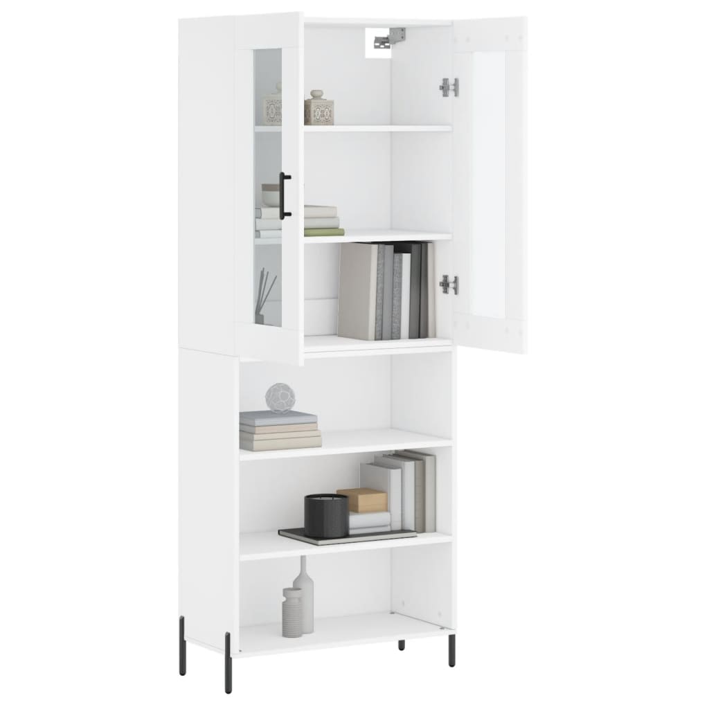vidaXL Dulap înalt, alb, 69,5x34x180 cm, lemn compozit