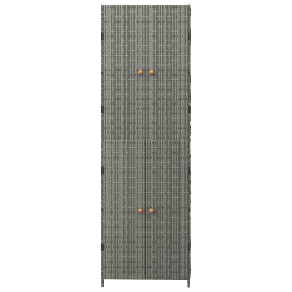 vidaXL Dulap depozitare de grădină, gri, 59x40x180 cm, poliratan