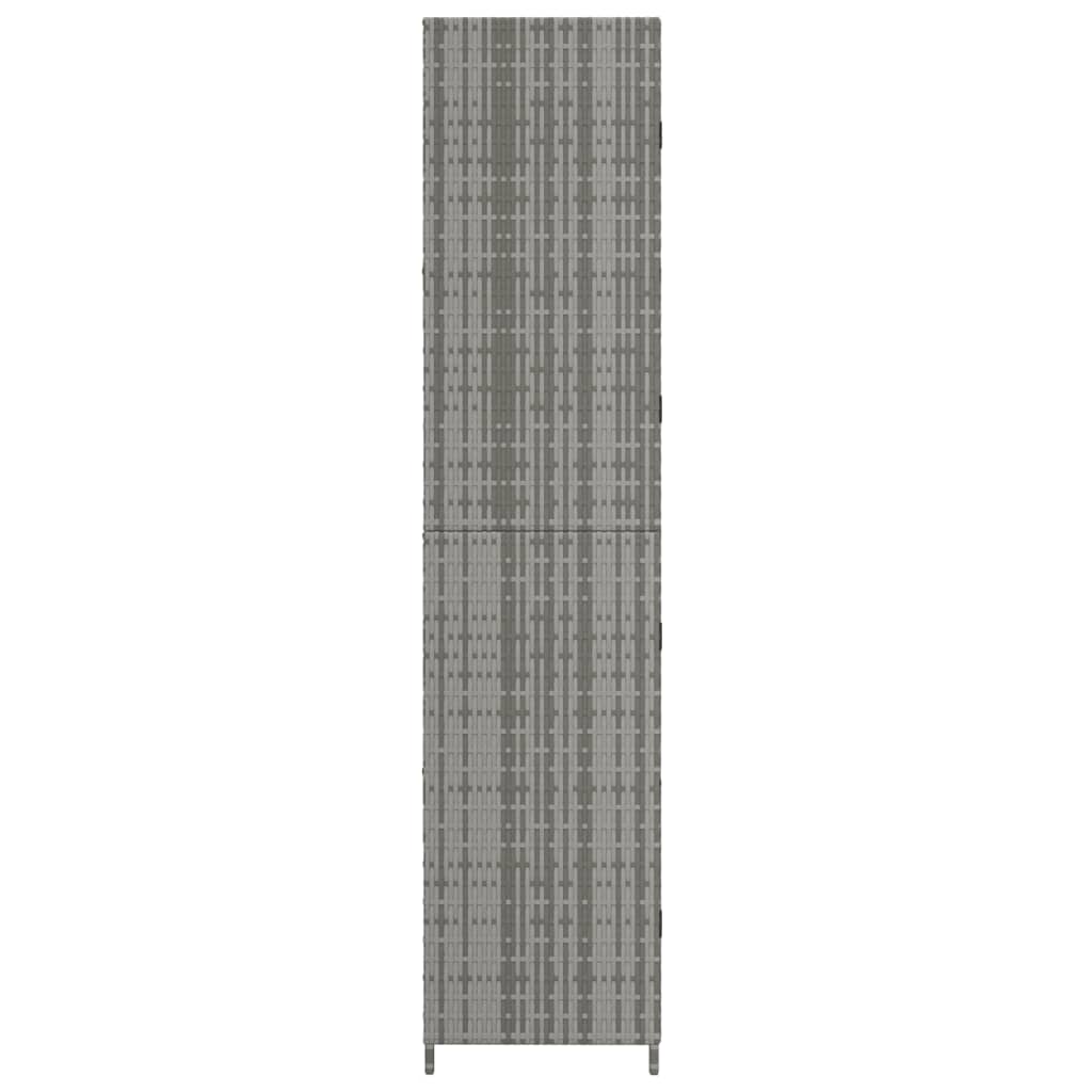 vidaXL Dulap depozitare de grădină, gri, 59x40x180 cm, poliratan