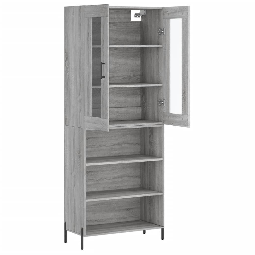 vidaXL Dulap înalt, gri sonoma, 69,5x34x180 cm, lemn compozit