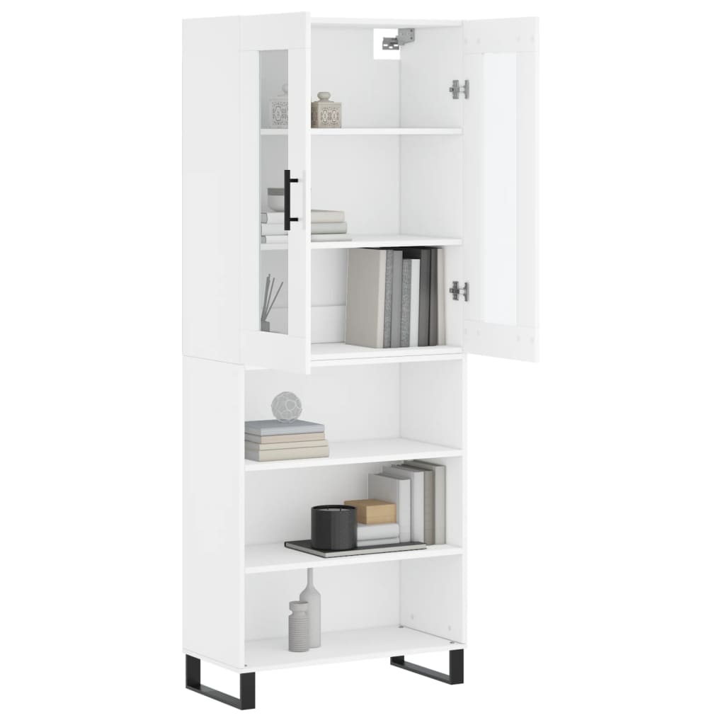 vidaXL Dulap înalt, alb, 69,5x34x180 cm, lemn compozit
