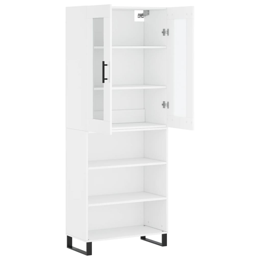 vidaXL Dulap înalt, alb, 69,5x34x180 cm, lemn compozit