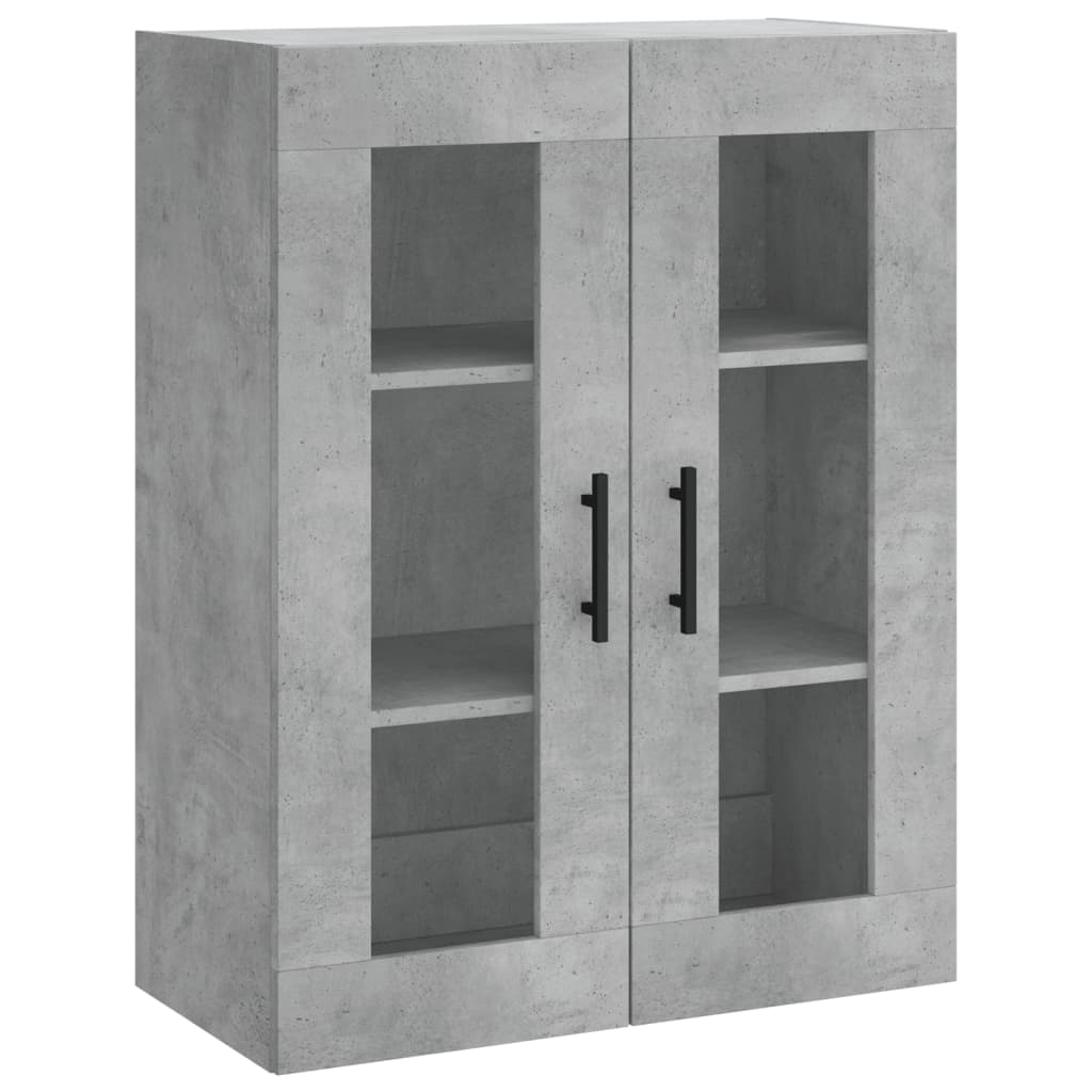 vidaXL Dulap înalt, gri beton, 69,5x34x180, lemn compozit