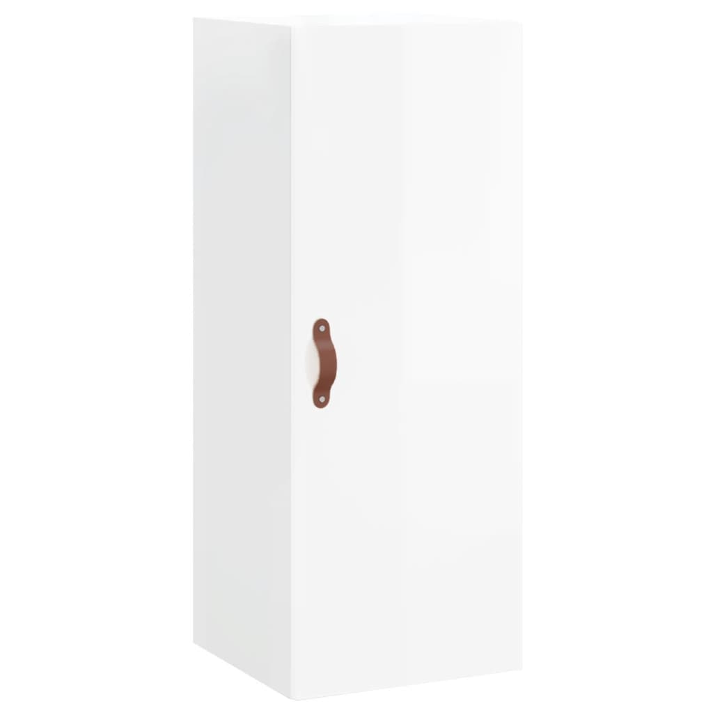 vidaXL Dulap înalt, alb extralucios, 34,5x34x180 cm, lemn prelucrat vidaXL Dulap înalt, alb extralucios, 34,5x34x180 cm, lemn prelucrat