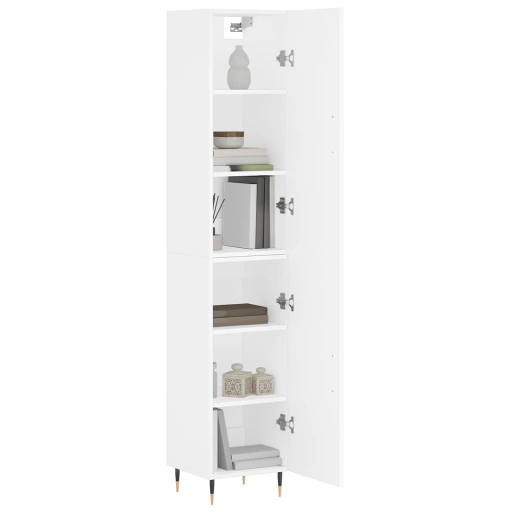 vidaXL Dulap înalt, alb, 34,5x34x180 cm, lemn prelucrat vidaXL Dulap înalt, alb, 34,5x34x180 cm, lemn prelucrat
