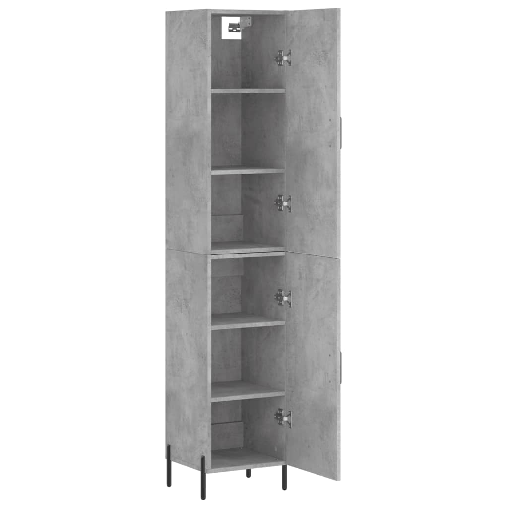 vidaXL Dulap înalt, gri beton, 34,5x34x180 cm, lemn prelucrat vidaXL Dulap înalt, gri beton, 34,5x34x180 cm, lemn prelucrat