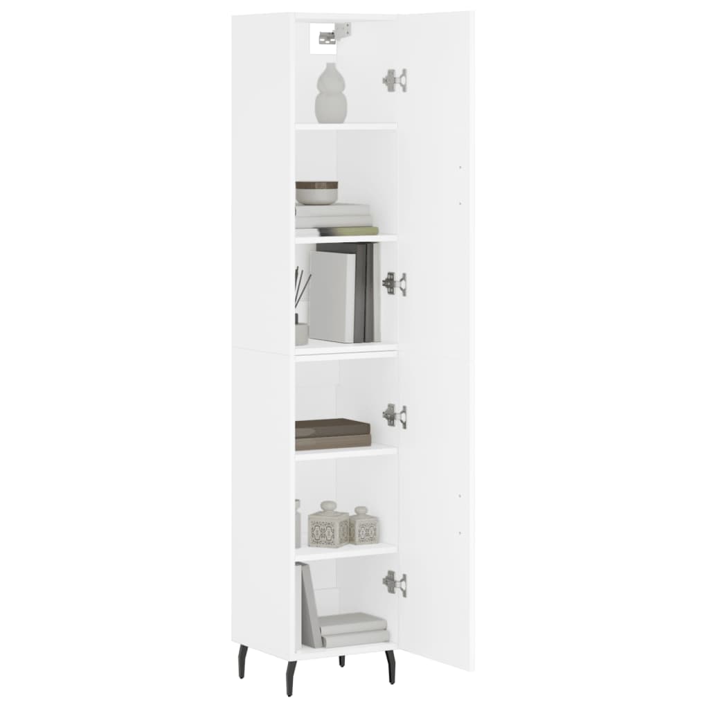 vidaXL Dulap înalt, alb, 34,5x34x180 cm, lemn prelucrat vidaXL Dulap înalt, alb, 34,5x34x180 cm, lemn prelucrat