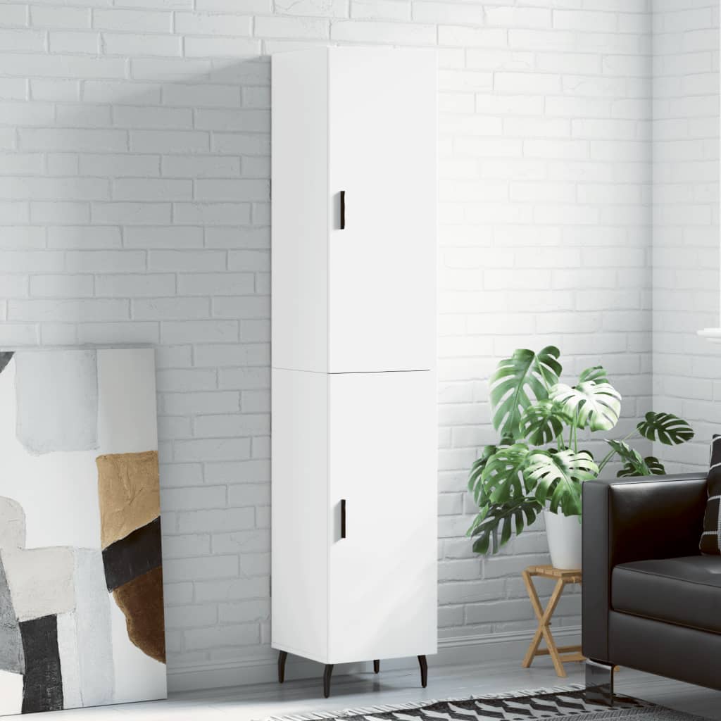 vidaXL Dulap înalt, alb, 34,5x34x180 cm, lemn prelucrat vidaXL Dulap înalt, alb, 34,5x34x180 cm, lemn prelucrat