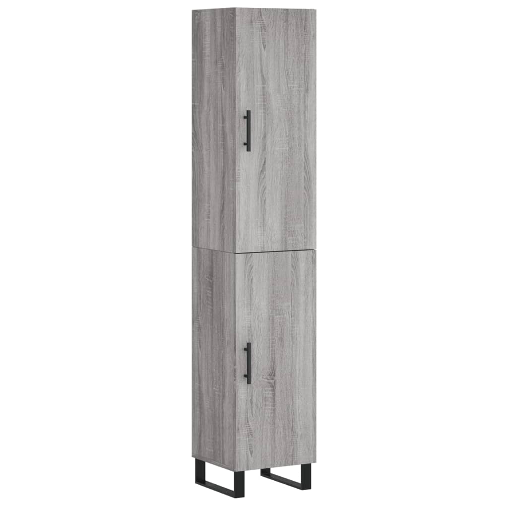 vidaXL Dulap înalt, gri sonoma, 34,5x34x180 cm, lemn prelucrat