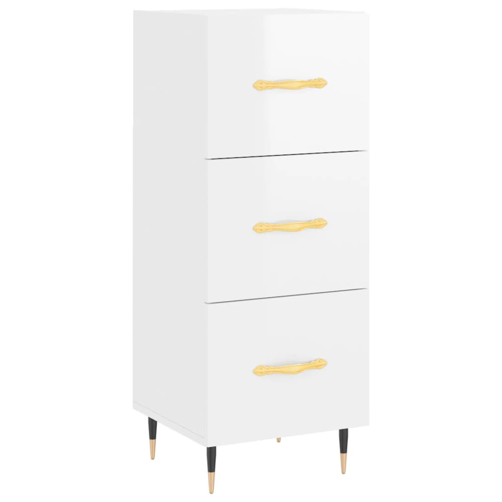 vidaXL Dulap înalt, alb extralucios, 34,5x34x180 cm, lemn prelucrat vidaXL Dulap înalt, alb extralucios, 34,5x34x180 cm, lemn prelucrat