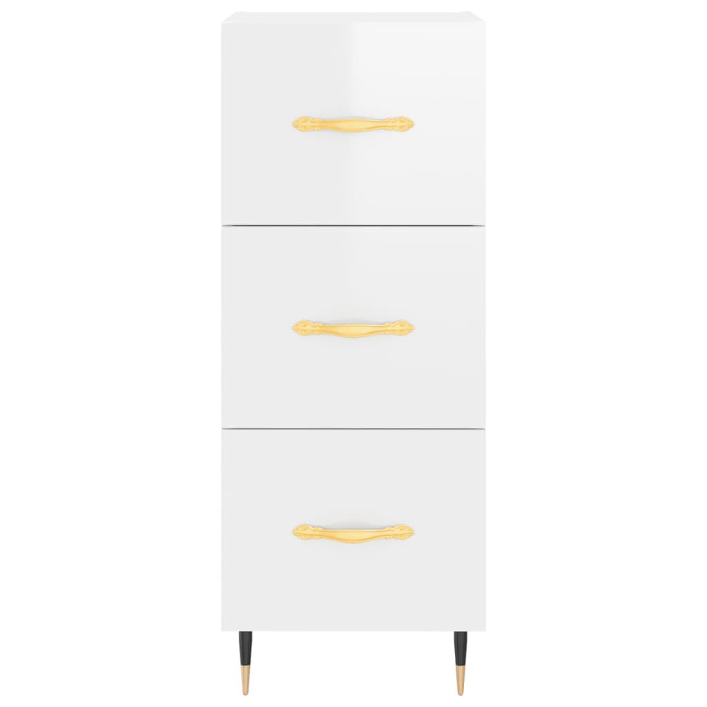 vidaXL Dulap înalt, alb extralucios, 34,5x34x180 cm, lemn prelucrat vidaXL Dulap înalt, alb extralucios, 34,5x34x180 cm, lemn prelucrat