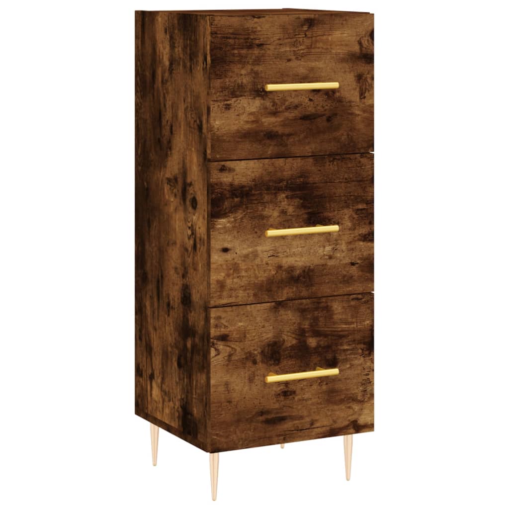 vidaXL Dulap înalt, stejar fumuriu, 34,5x34x180 cm, lemn prelucrat