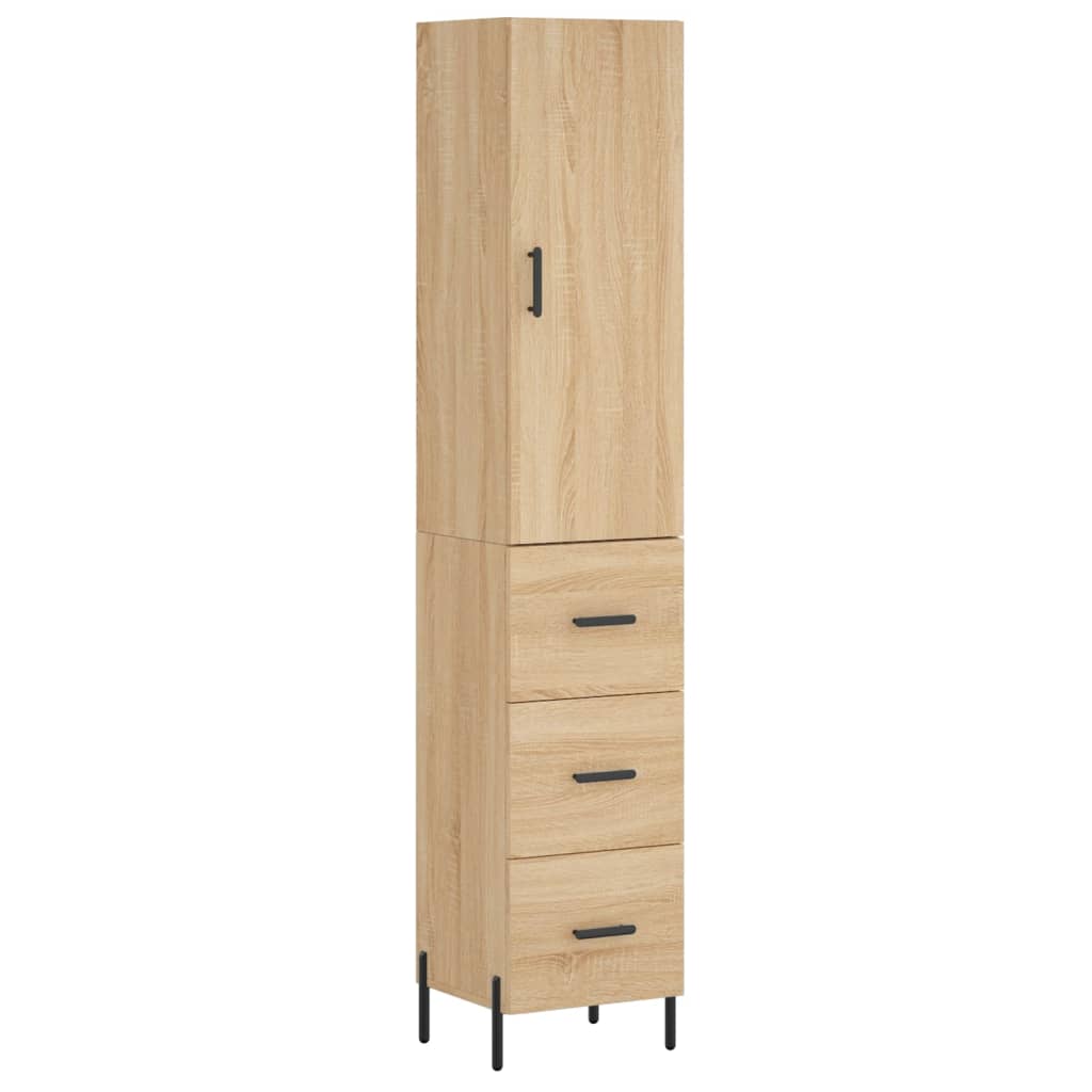 vidaXL Dulap înalt, stejar sonoma, 34,5x34x180 cm, lemn prelucrat