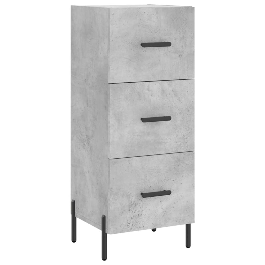 vidaXL Dulap înalt, gri beton, 34,5x34x180 cm, lemn prelucrat