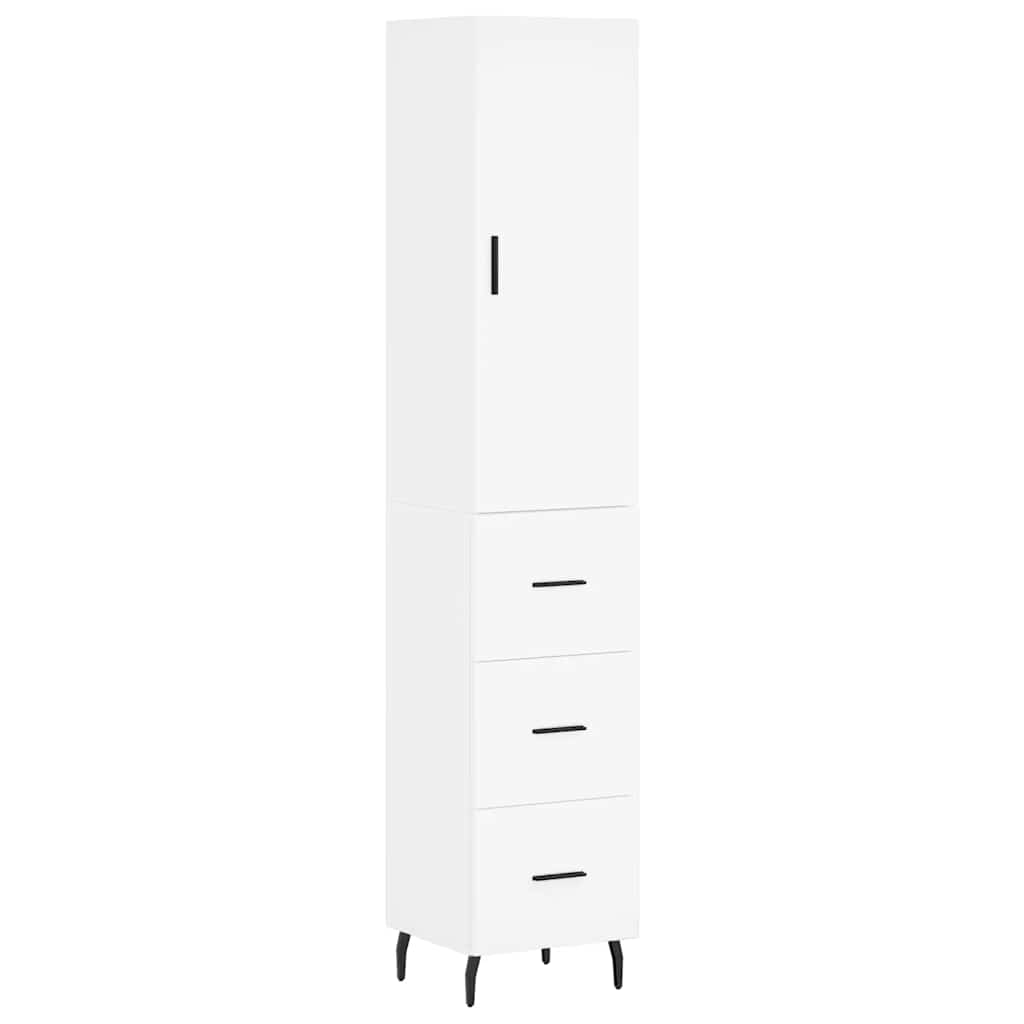 vidaXL Dulap înalt, alb, 34,5x34x180 cm, lemn prelucrat vidaXL Dulap înalt, alb, 34,5x34x180 cm, lemn prelucrat
