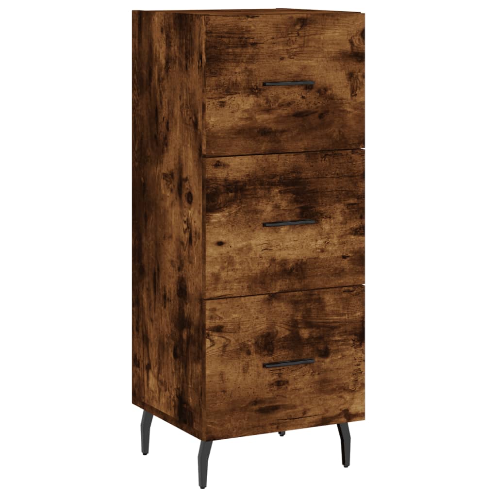 vidaXL Dulap înalt, stejar fumuriu, 34,5x34x180 cm, lemn prelucrat