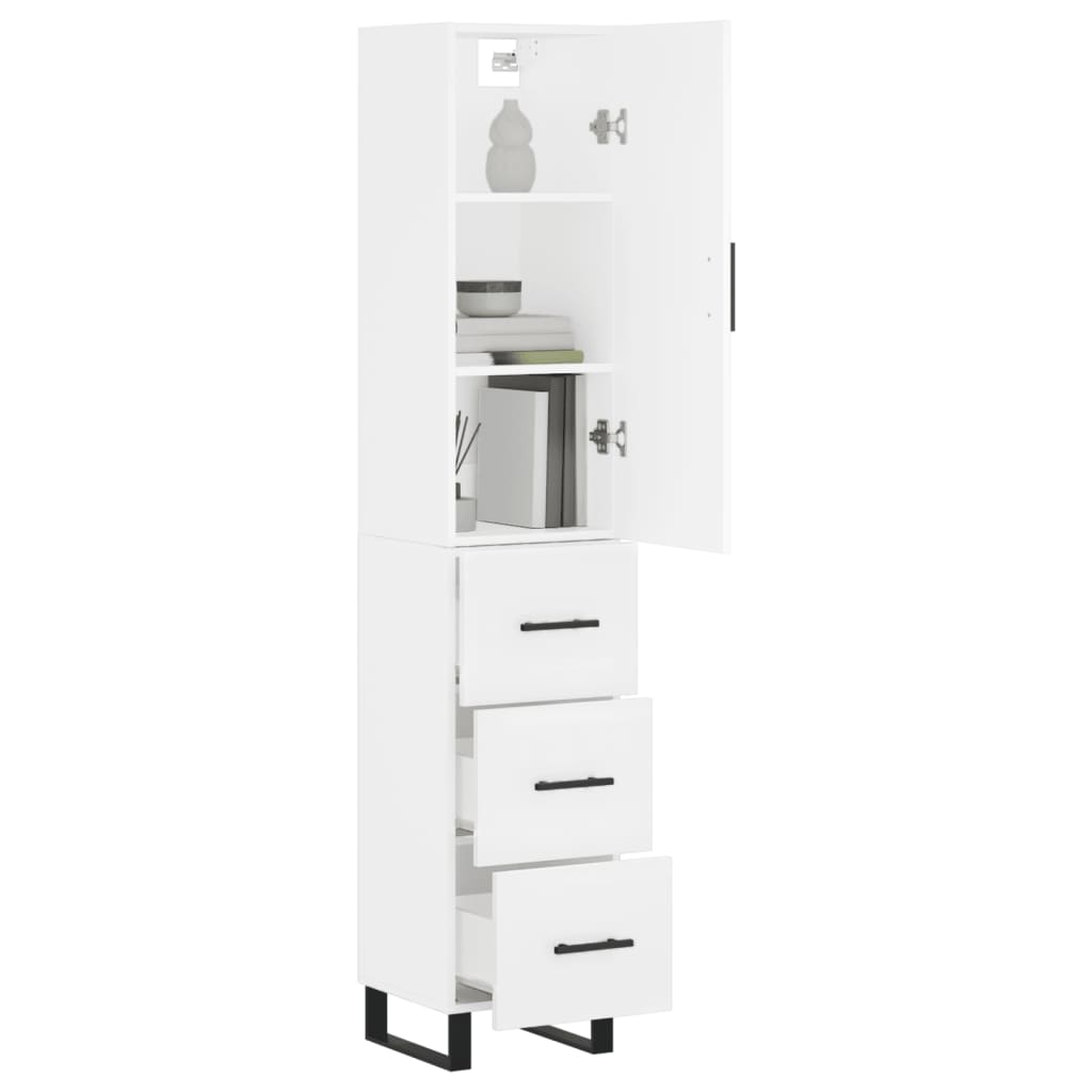 vidaXL Dulap înalt, alb, 34,5x34x180 cm, lemn prelucrat vidaXL Dulap înalt, alb, 34,5x34x180 cm, lemn prelucrat