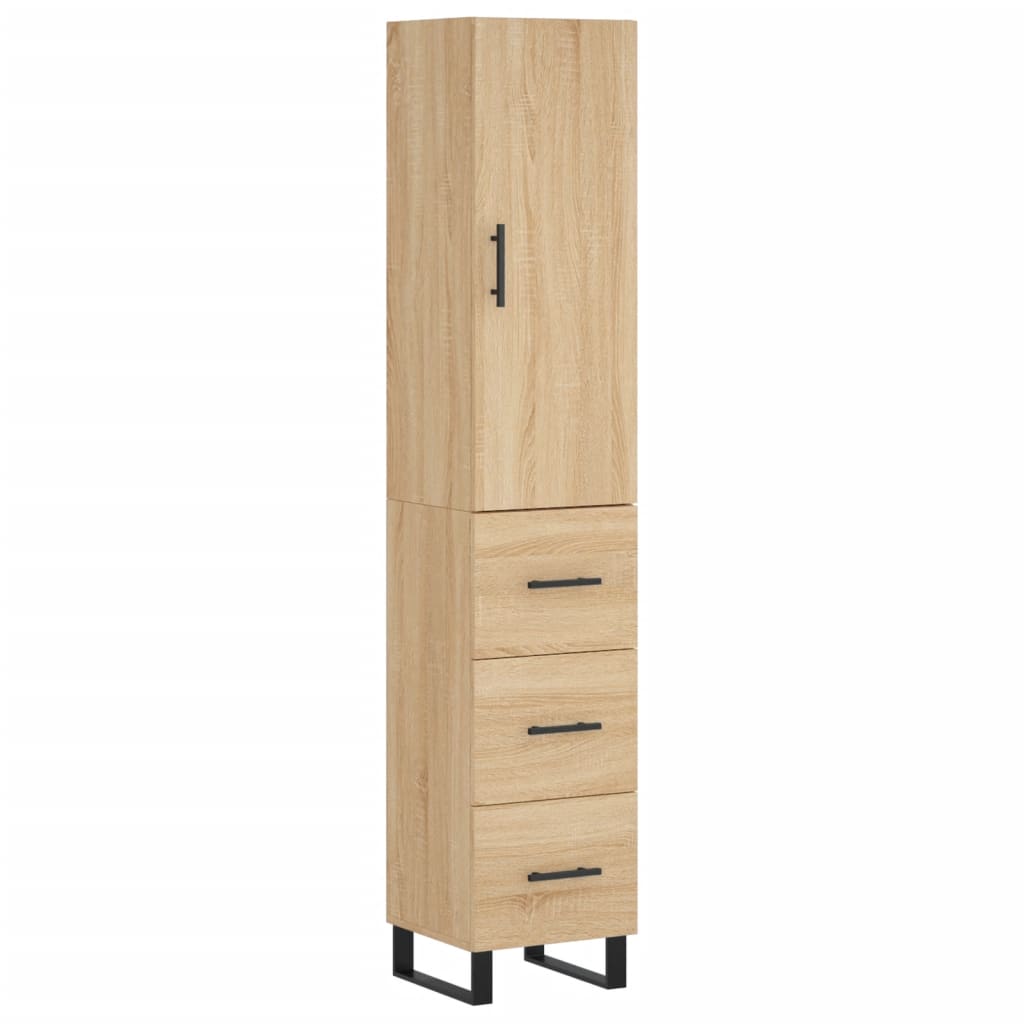 vidaXL Dulap înalt, stejar sonoma, 34,5x34x180 cm, lemn prelucrat