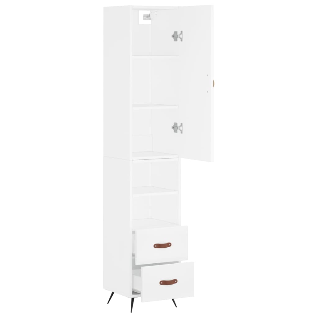 vidaXL Dulap înalt, alb, 34,5x34x180 cm, lemn prelucrat vidaXL Dulap înalt, alb, 34,5x34x180 cm, lemn prelucrat