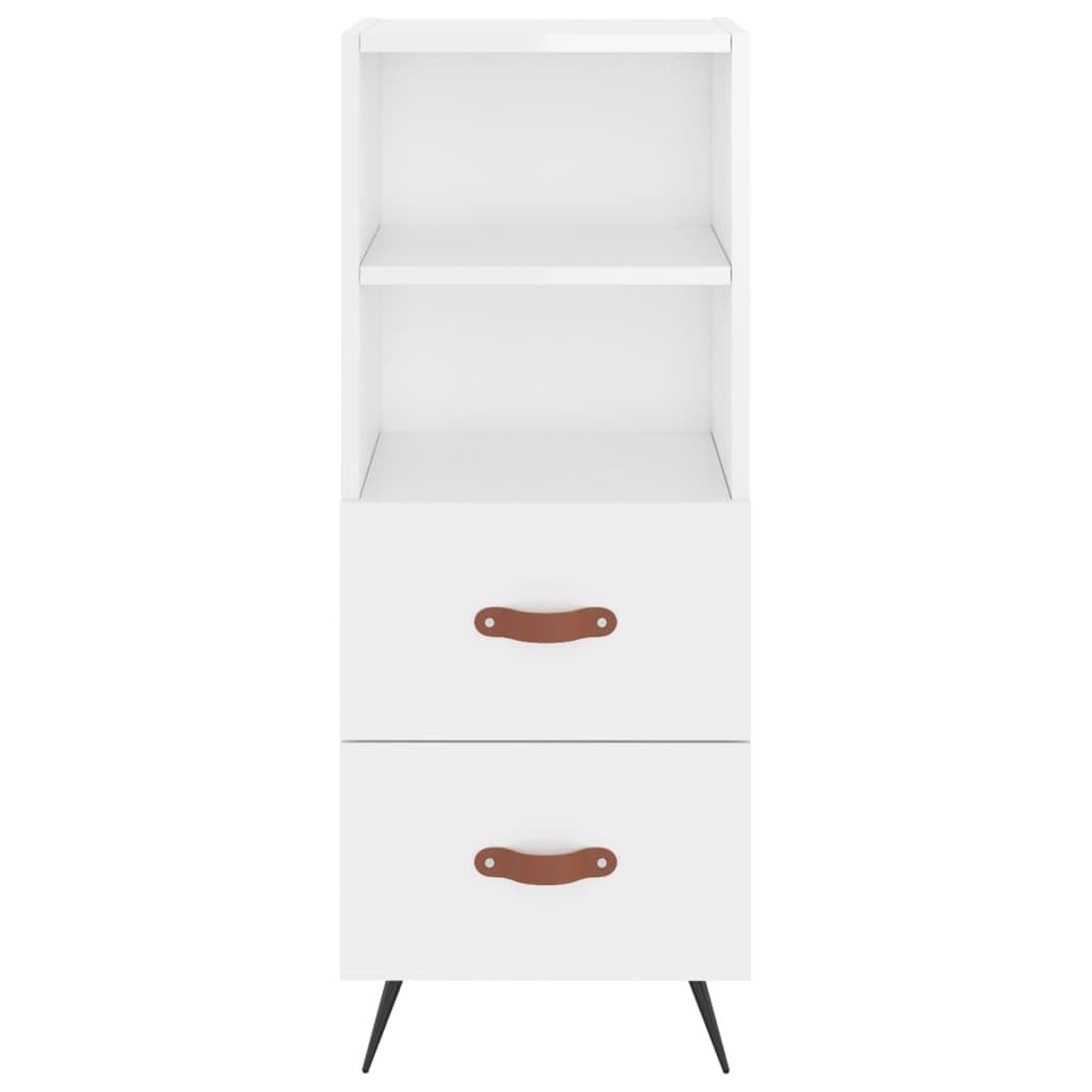 vidaXL Dulap înalt, alb extralucios, 34,5x34x180 cm, lemn prelucrat vidaXL Dulap înalt, alb extralucios, 34,5x34x180 cm, lemn prelucrat