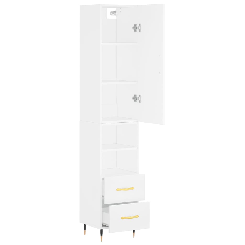 vidaXL Dulap înalt, alb, 34,5x34x180 cm, lemn prelucrat vidaXL Dulap înalt, alb, 34,5x34x180 cm, lemn prelucrat