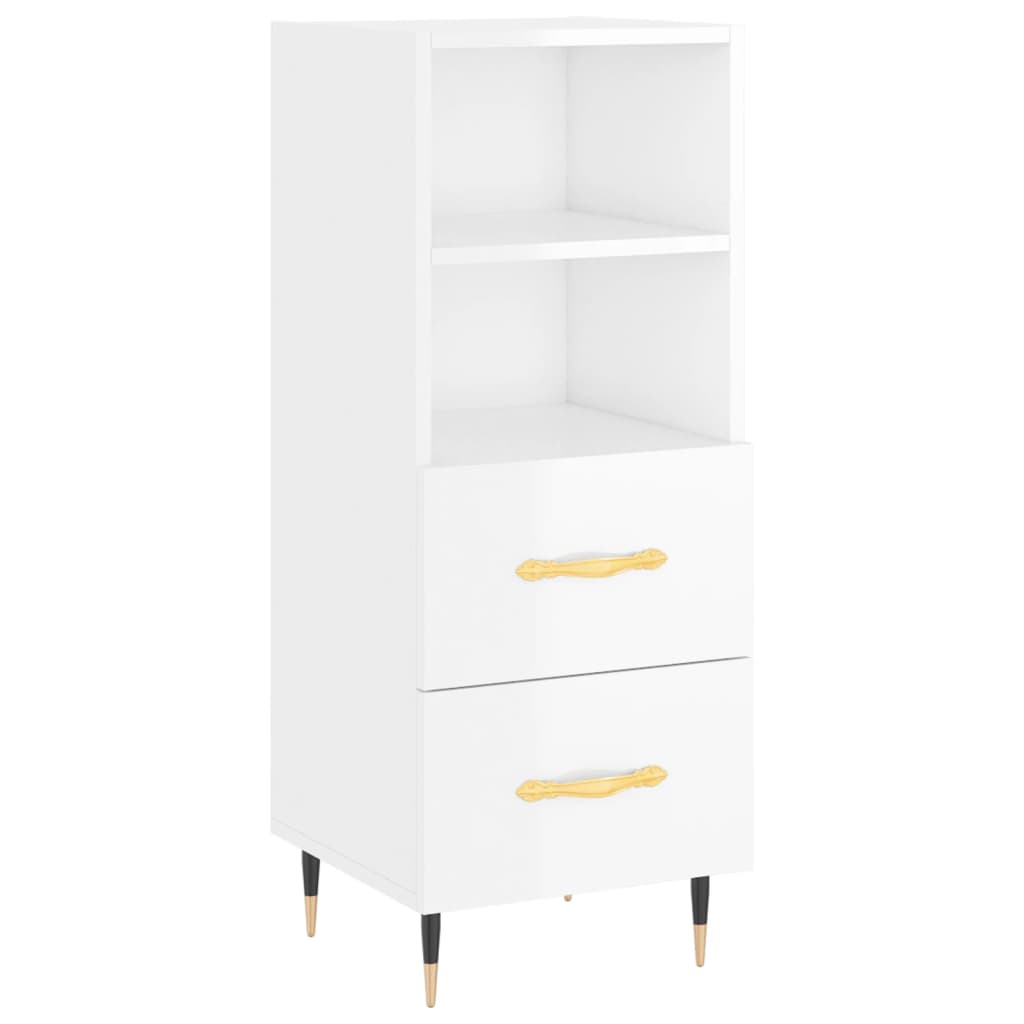 vidaXL Dulap înalt, alb extralucios, 34,5x34x180 cm, lemn prelucrat vidaXL Dulap înalt, alb extralucios, 34,5x34x180 cm, lemn prelucrat