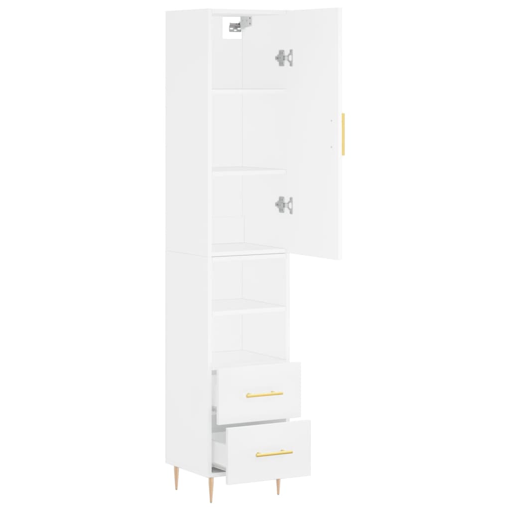 vidaXL Dulap înalt, alb, 34,5x34x180 cm, lemn prelucrat vidaXL Dulap înalt, alb, 34,5x34x180 cm, lemn prelucrat