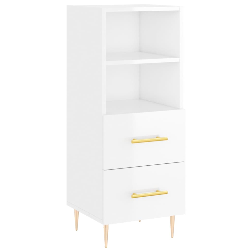 vidaXL Dulap înalt, alb extralucios, 34,5x34x180 cm, lemn prelucrat vidaXL Dulap înalt, alb extralucios, 34,5x34x180 cm, lemn prelucrat