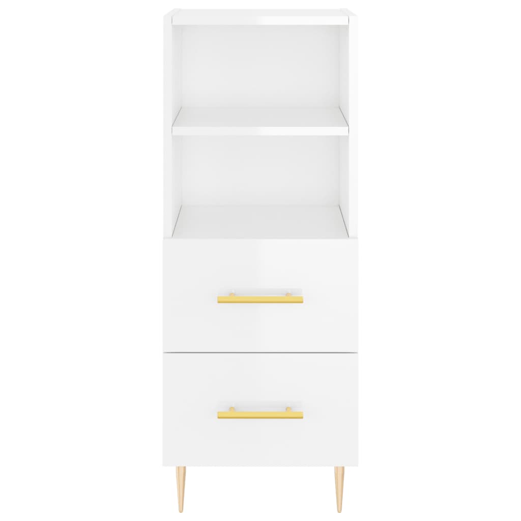 vidaXL Dulap înalt, alb extralucios, 34,5x34x180 cm, lemn prelucrat vidaXL Dulap înalt, alb extralucios, 34,5x34x180 cm, lemn prelucrat
