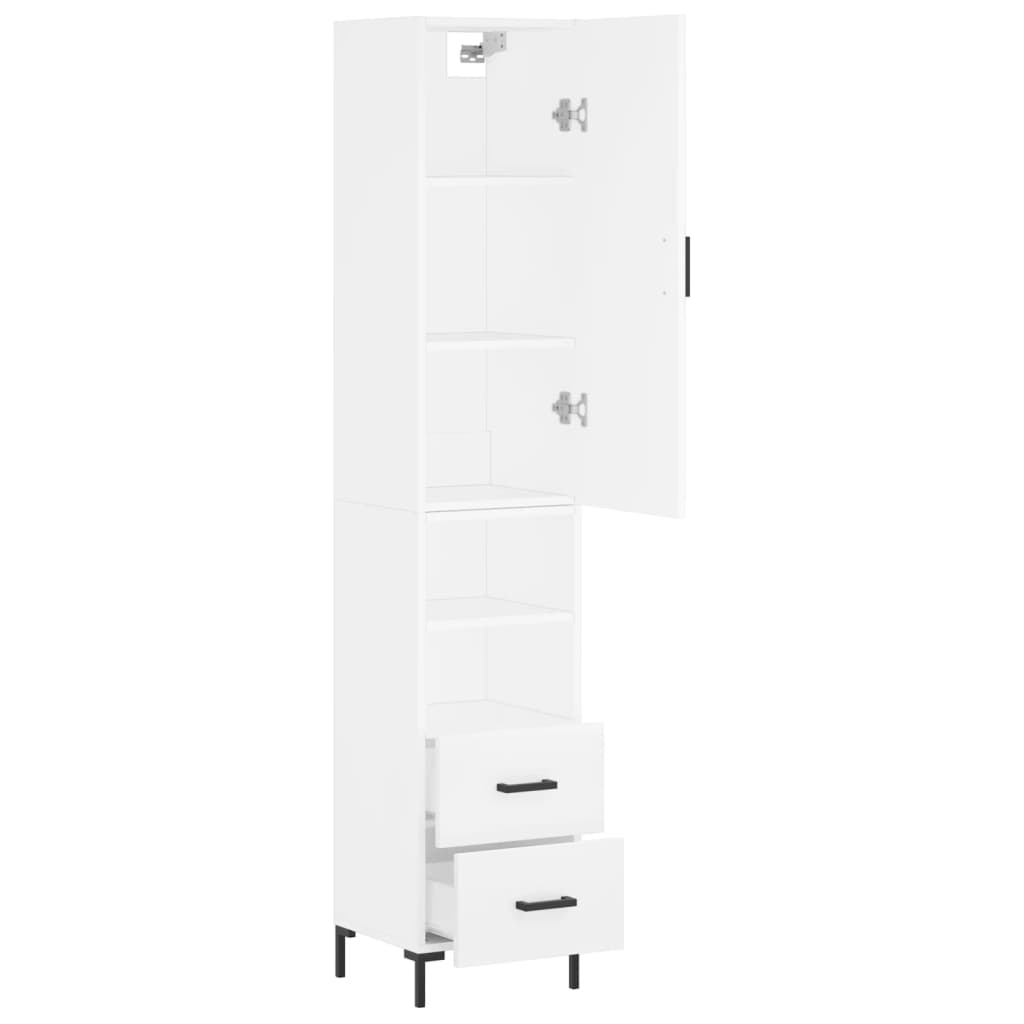 vidaXL Dulap înalt, alb, 34,5x34x180 cm, lemn prelucrat vidaXL Dulap înalt, alb, 34,5x34x180 cm, lemn prelucrat