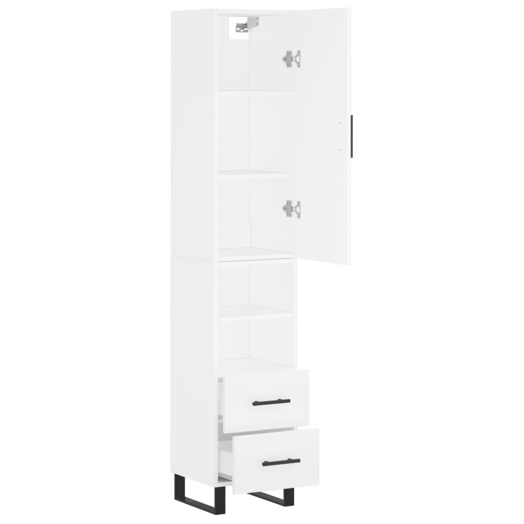vidaXL Dulap înalt, alb, 34,5x34x180 cm, lemn prelucrat vidaXL Dulap înalt, alb, 34,5x34x180 cm, lemn prelucrat
