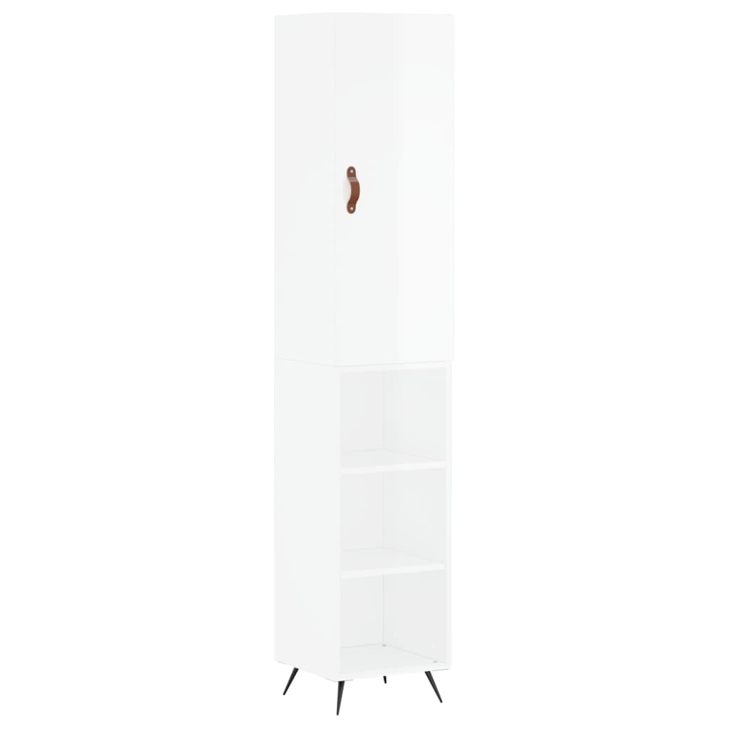vidaXL Dulap înalt, alb extralucios, 34,5x34x180 cm, lemn prelucrat vidaXL Dulap înalt, alb extralucios, 34,5x34x180 cm, lemn prelucrat