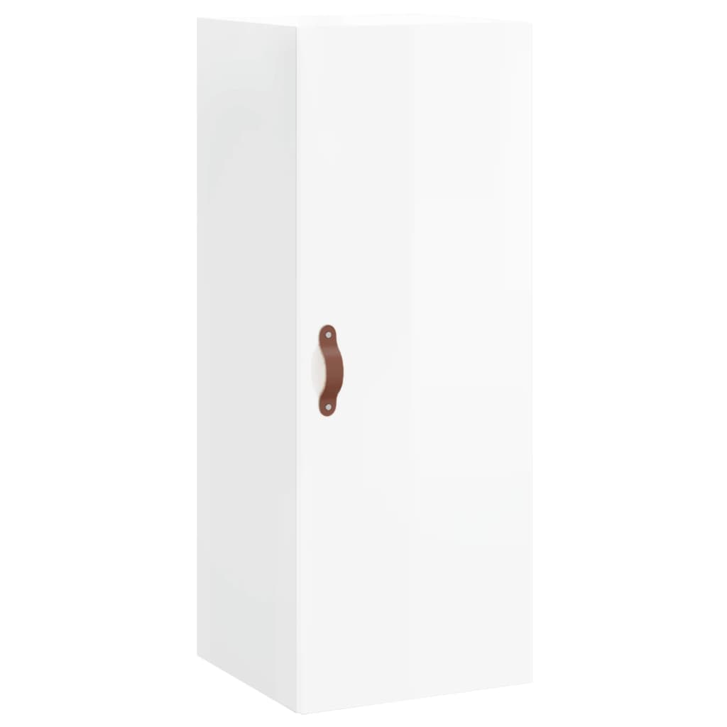 vidaXL Dulap înalt, alb extralucios, 34,5x34x180 cm, lemn prelucrat vidaXL Dulap înalt, alb extralucios, 34,5x34x180 cm, lemn prelucrat