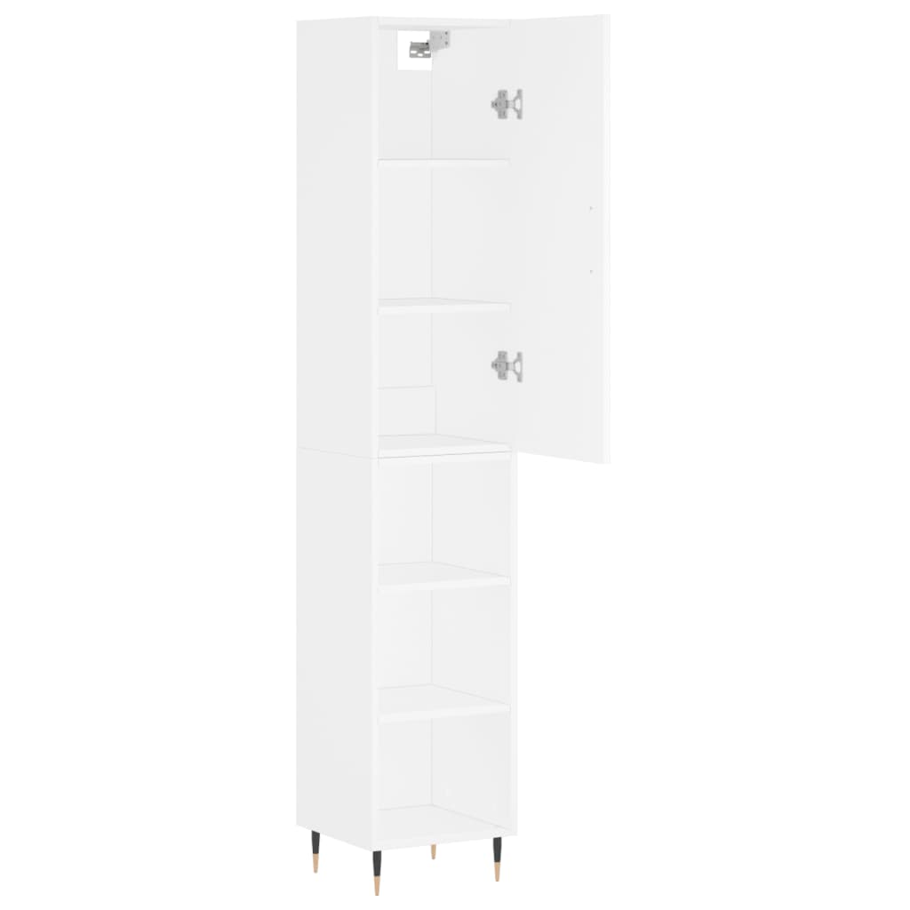 vidaXL Dulap înalt, alb, 34,5x34x180 cm, lemn prelucrat vidaXL Dulap înalt, alb, 34,5x34x180 cm, lemn prelucrat