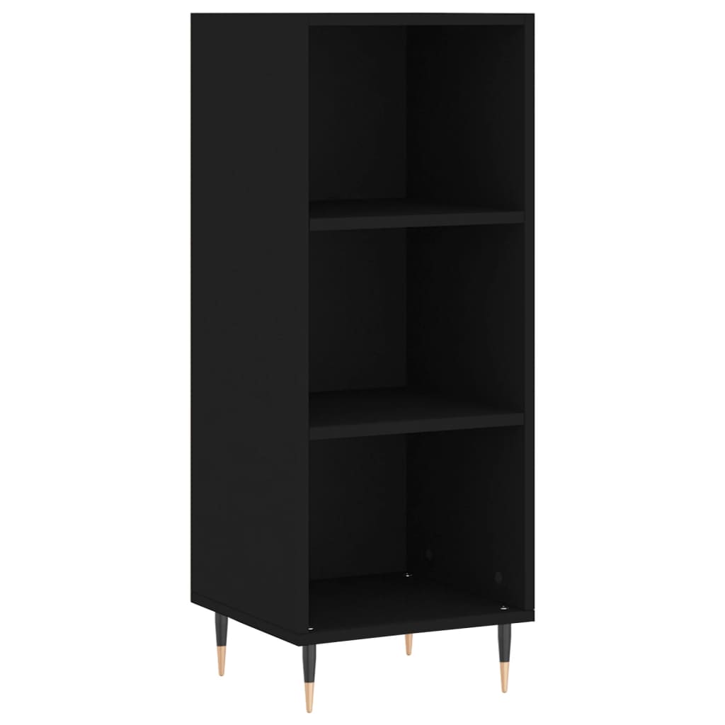 vidaXL Dulap înalt, negru, 34,5x34x180 cm, lemn prelucrat