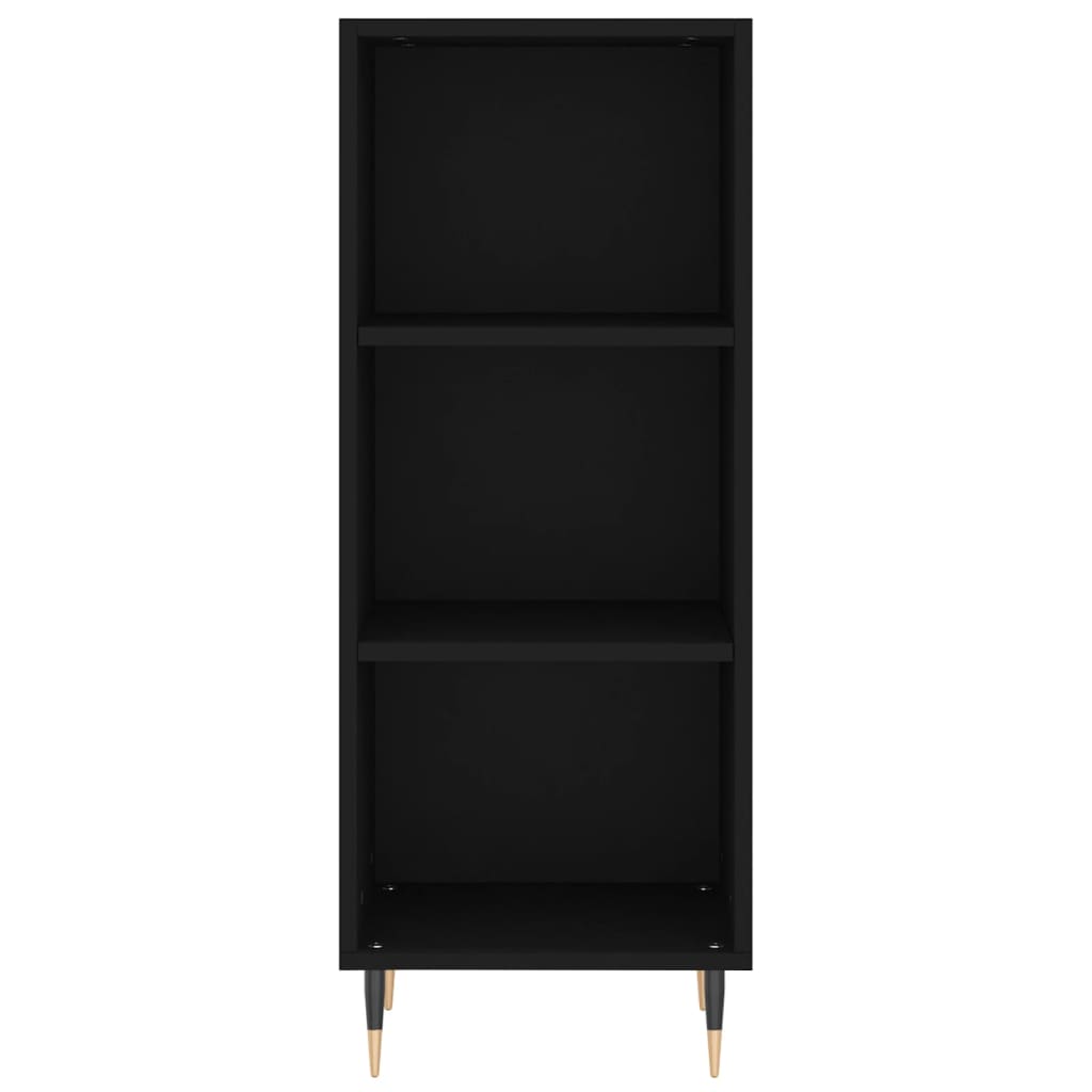 vidaXL Dulap înalt, negru, 34,5x34x180 cm, lemn prelucrat