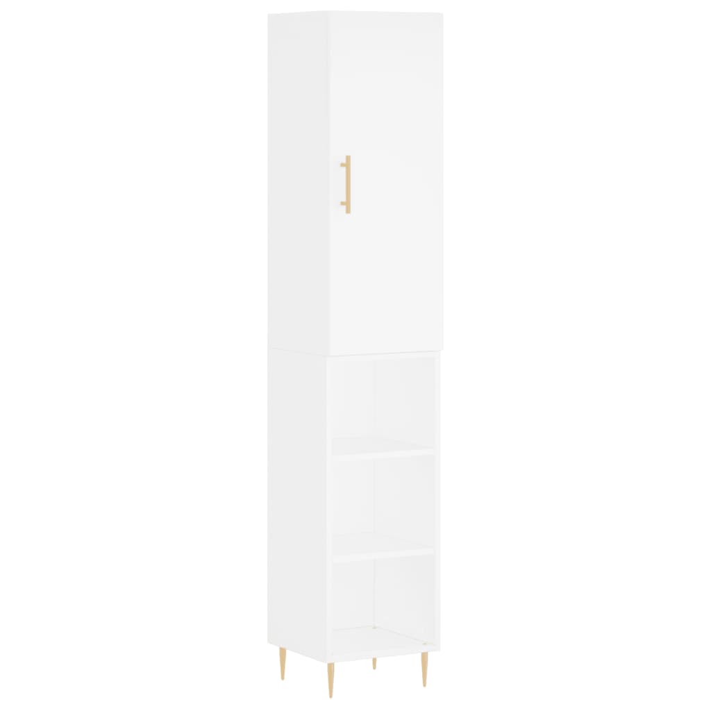vidaXL Dulap înalt, alb, 34,5x34x180 cm, lemn prelucrat vidaXL Dulap înalt, alb, 34,5x34x180 cm, lemn prelucrat