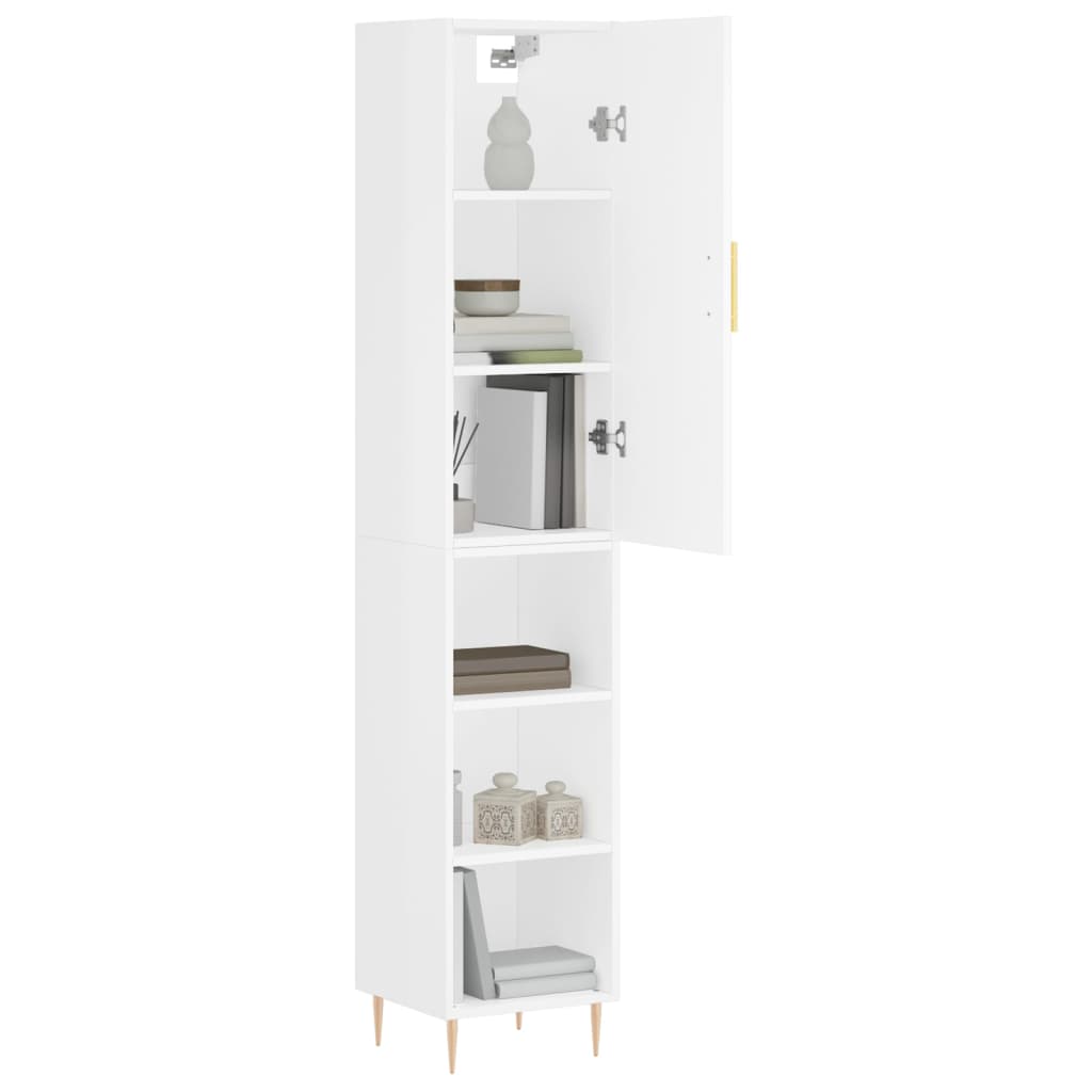 vidaXL Dulap înalt, alb, 34,5x34x180 cm, lemn prelucrat vidaXL Dulap înalt, alb, 34,5x34x180 cm, lemn prelucrat