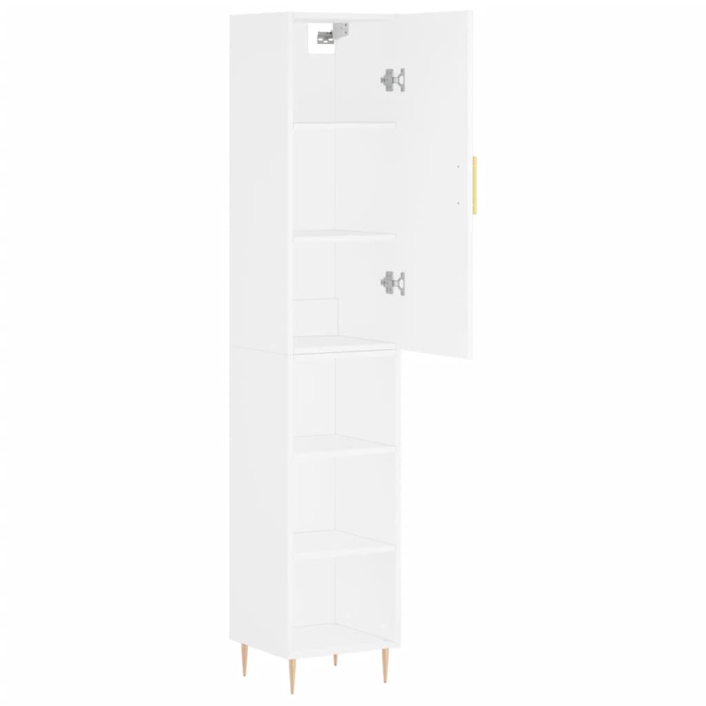 vidaXL Dulap înalt, alb, 34,5x34x180 cm, lemn prelucrat vidaXL Dulap înalt, alb, 34,5x34x180 cm, lemn prelucrat