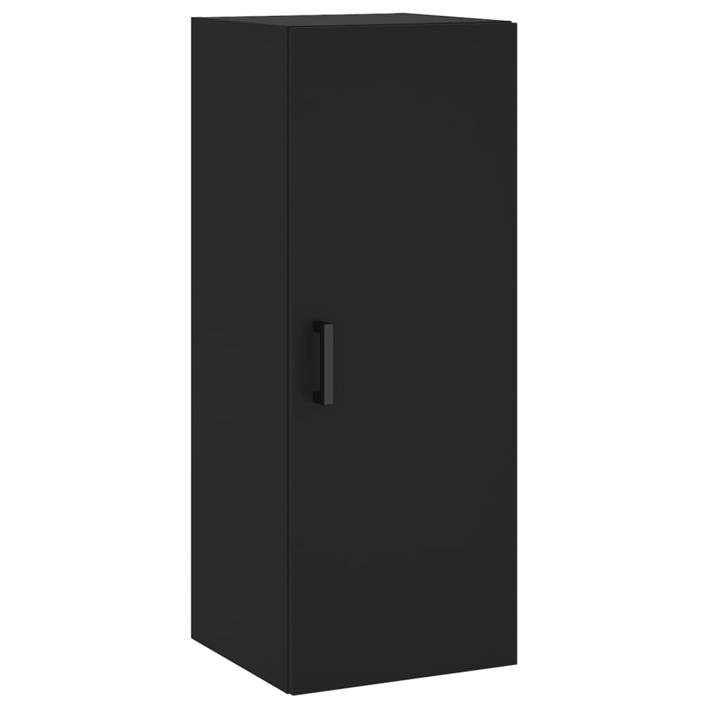 vidaXL Dulap înalt, negru, 34,5x34x180 cm, lemn prelucrat